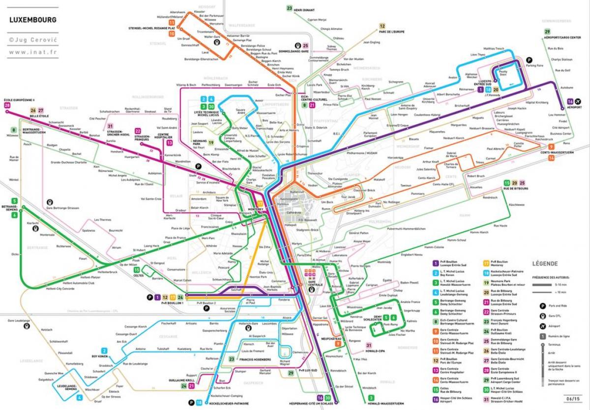 Lüksemburg metro haritası 