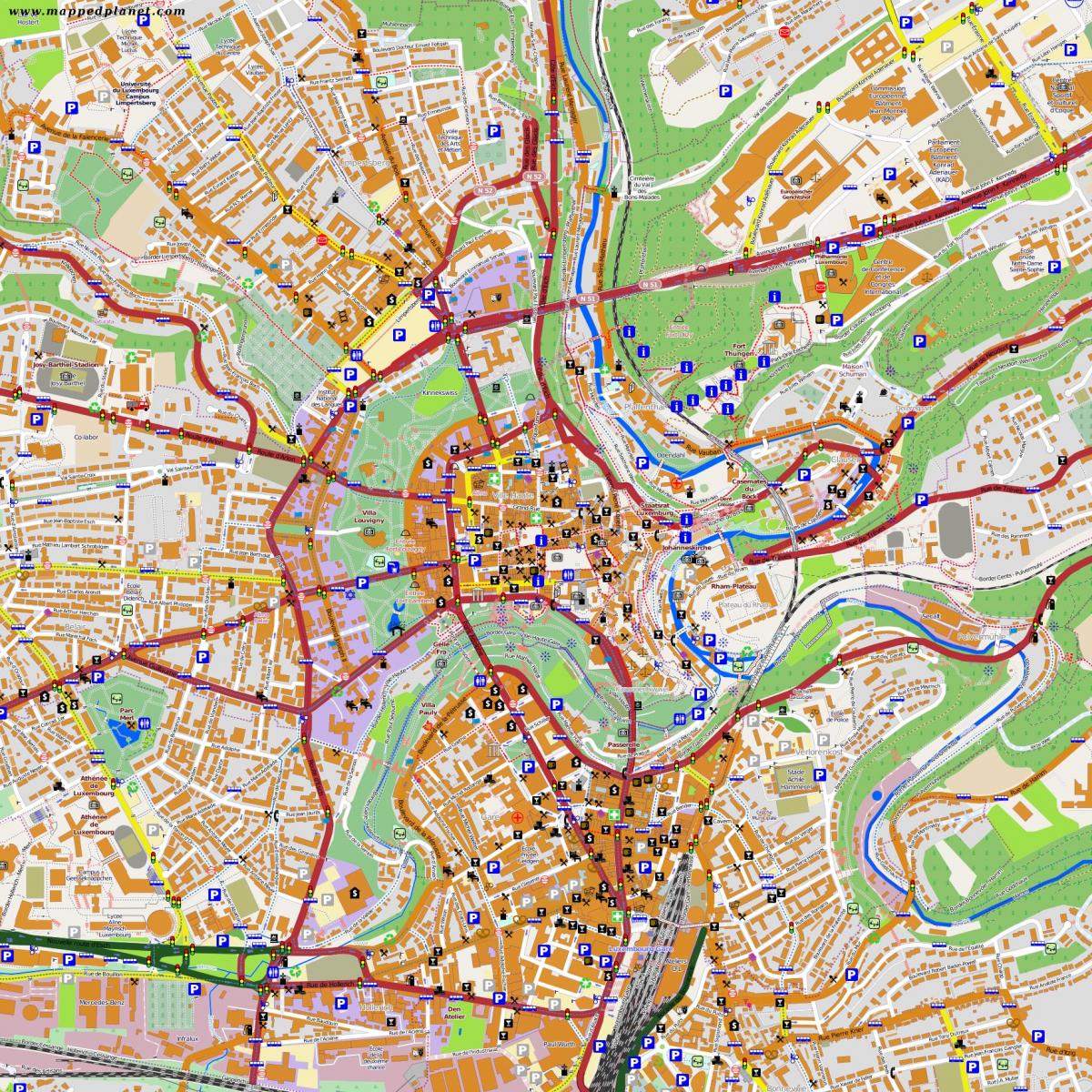 Lüksemburg şehir merkezi Haritayı göster 