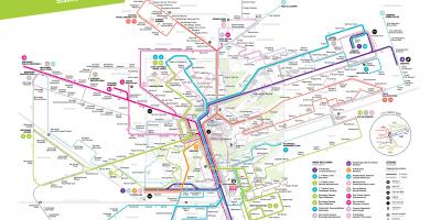 Lüksemburg toplu taşıma haritası 