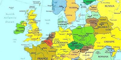 Lüksemburg ve çevre ülkeler haritası 